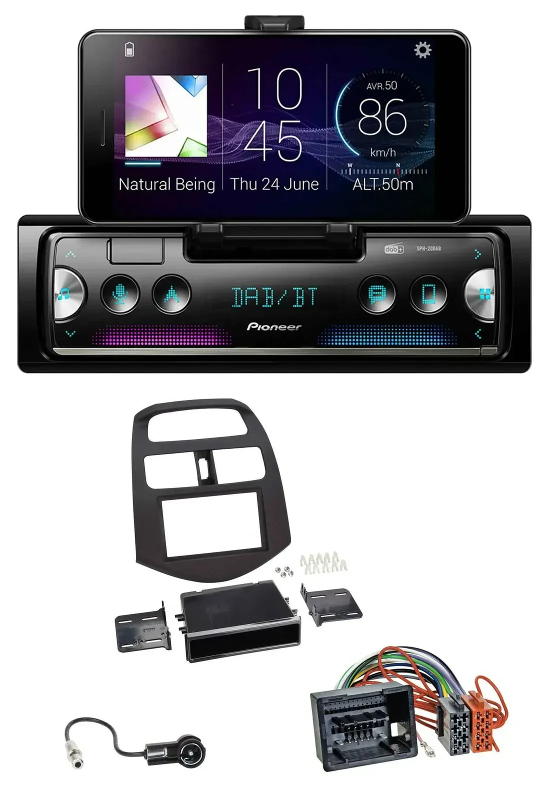Автомагнитола для Chevrolet Spark Pioneer USB MP3 Bluetooth DAB (с 2013)