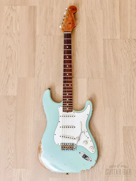 Электрогитара Fender Custom Shop 1960 Stratocaster SSS Heavy Relic Faded Sonic Blue w/case USA 2013