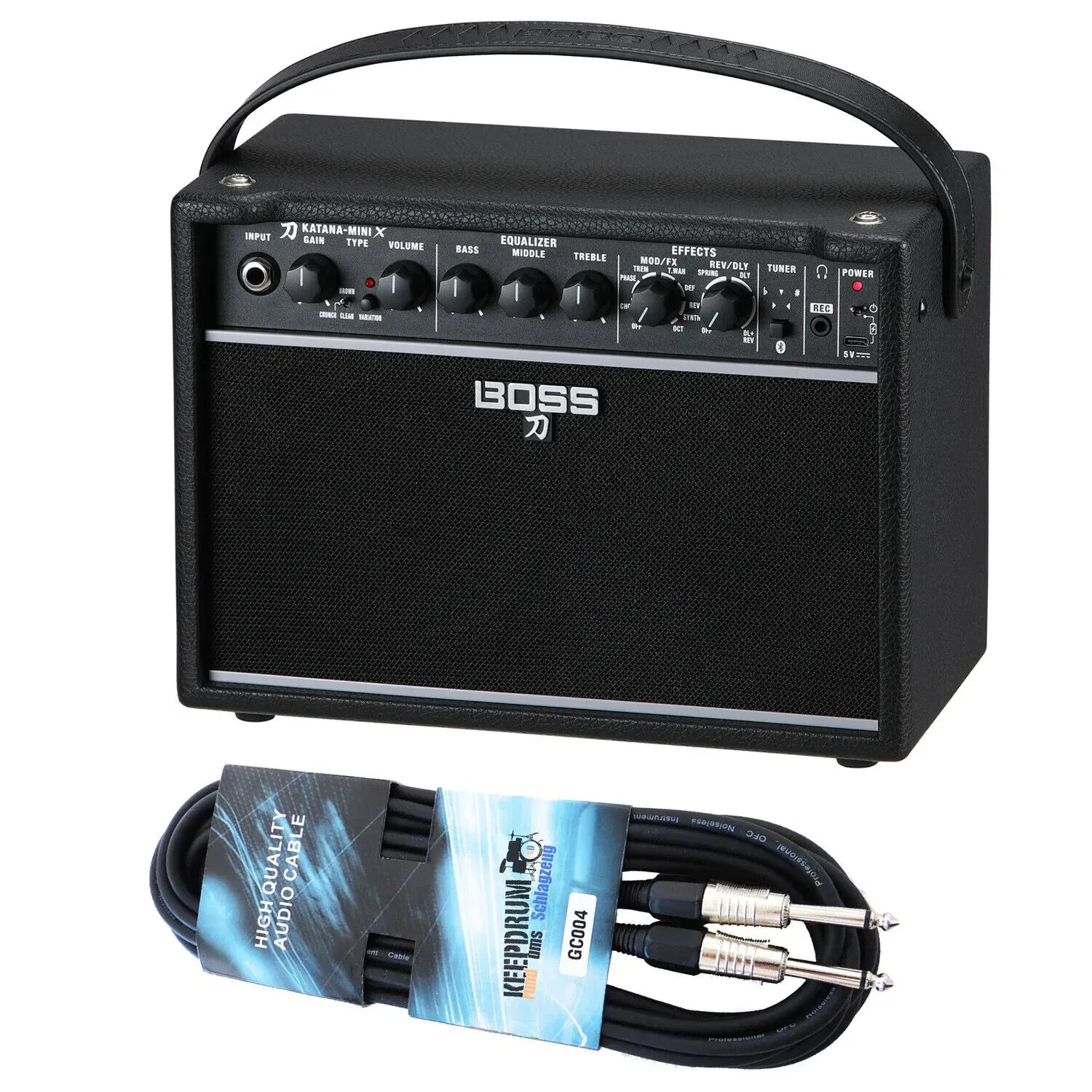 Boss Katana Mini X Gitarrenverstärker mit keepdrum Kabel