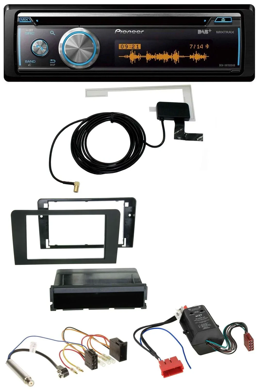 Автомагнитола для Audi A3 8P (2003–2006) Pioneer Bluetooth DAB MP3 USB CD