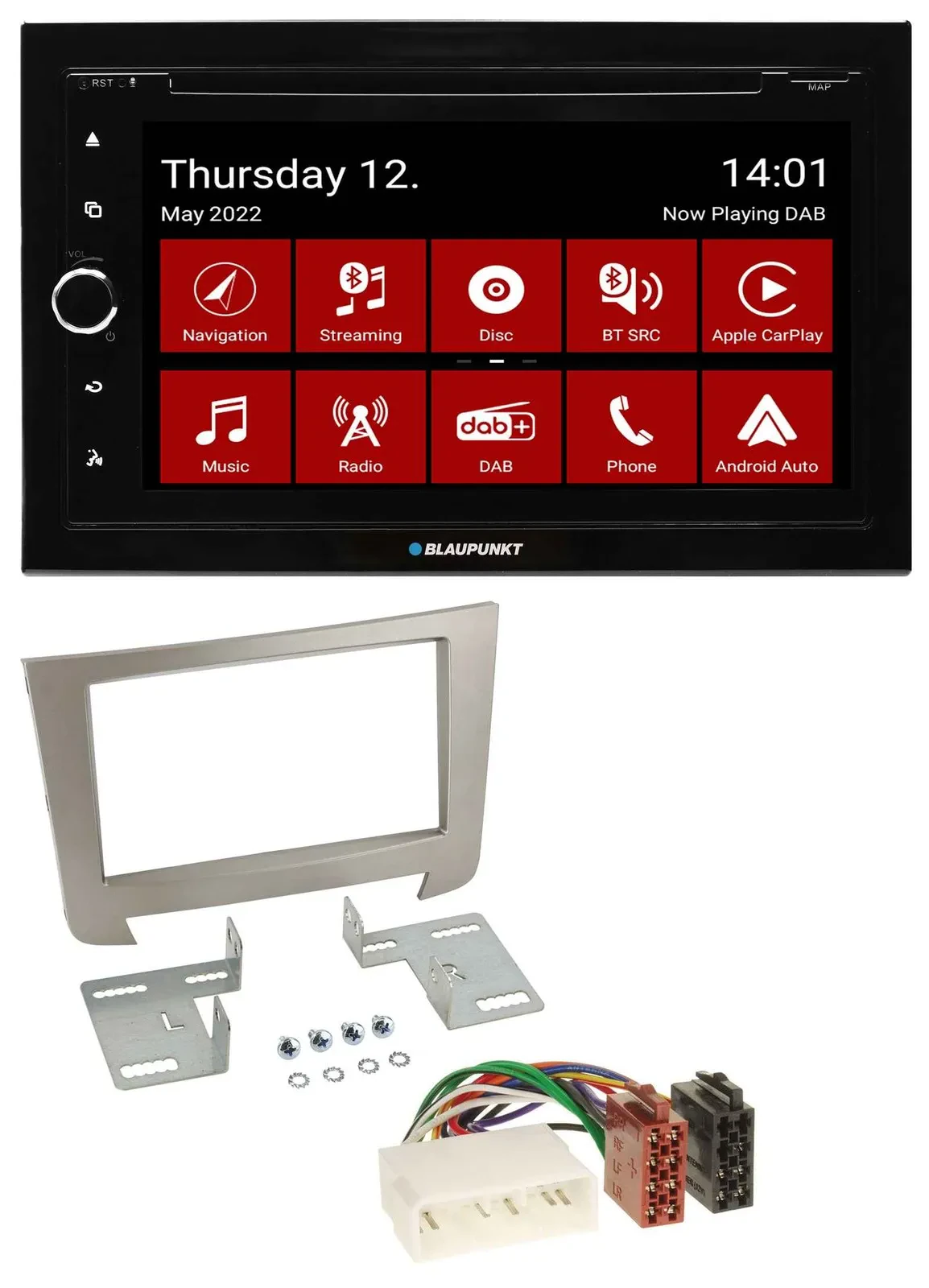 Blaupunkt MP3 DVD Bluetooth DAB 2DIN USB Autoradio für SSangYong Rexton ab 2013