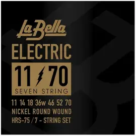 Струны для 7-струнной электрогитары La Bella HRS-75 Nickel Electric 11-70