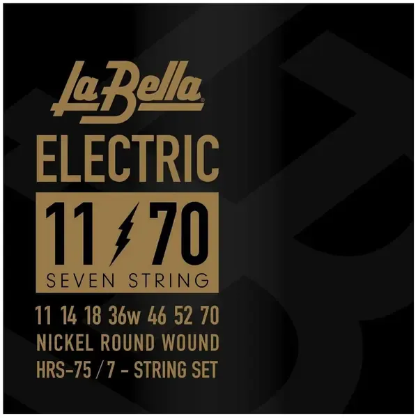 Струны для 7-струнной электрогитары La Bella HRS-75 Nickel Electric 11-70