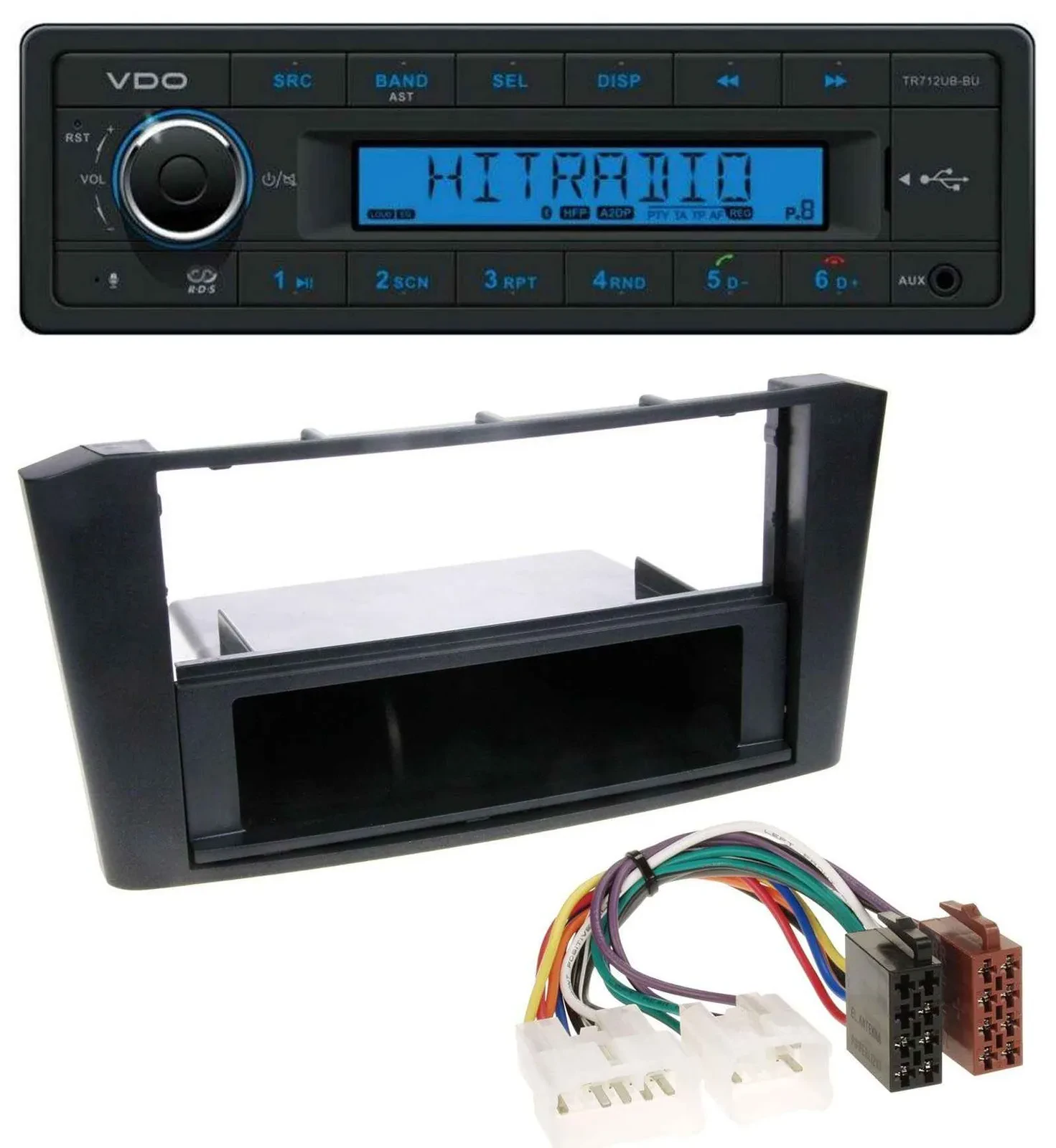 VDO Bluetooth AUX USB MP3 Autoradio für Toyota Avensis T25 (2003-2009)