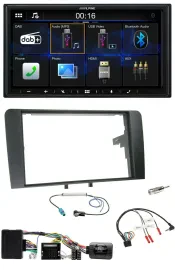 Alpine Bluetooth 2DIN Lenkrad DAB USB Autoradio für Audi A3 8P 03-12 Bose Aktivs