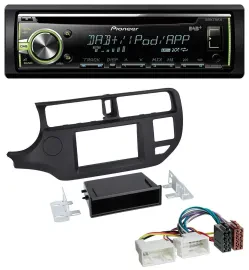 Pioneer DAB USB MP3 AUX CD Autoradio für Kia Rio (UB 2011-2014) schwarz