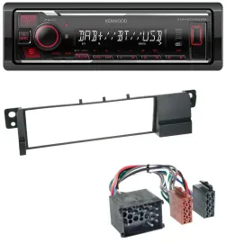 Kenwood MP3 Bluetooth USB DAB Autoradio für BMW 3er E46 (Rundpin, ab 1998)