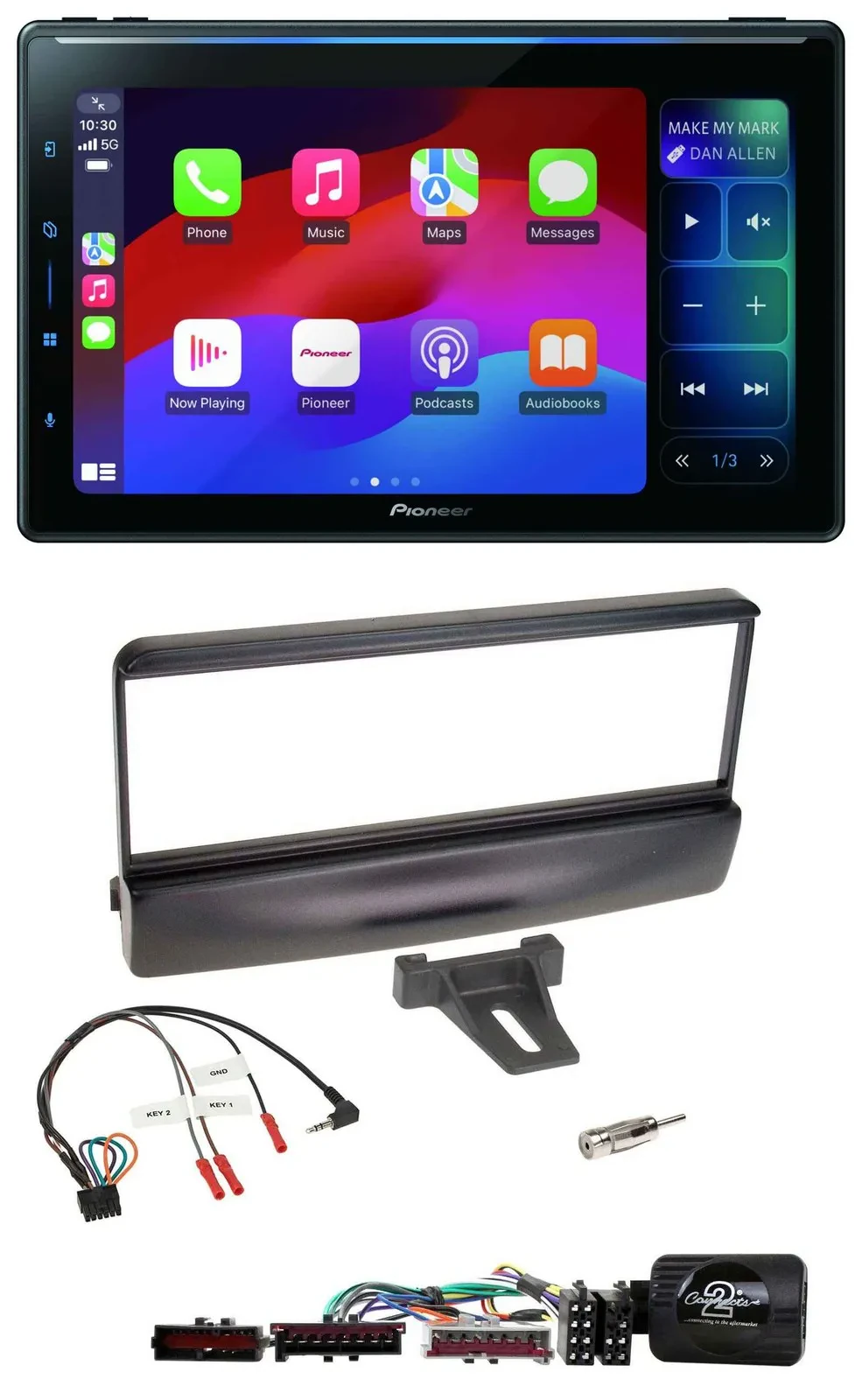 Pioneer Bluetooth DAB Lenkrad USB Autoradio für Ford Escort Focus schwarz