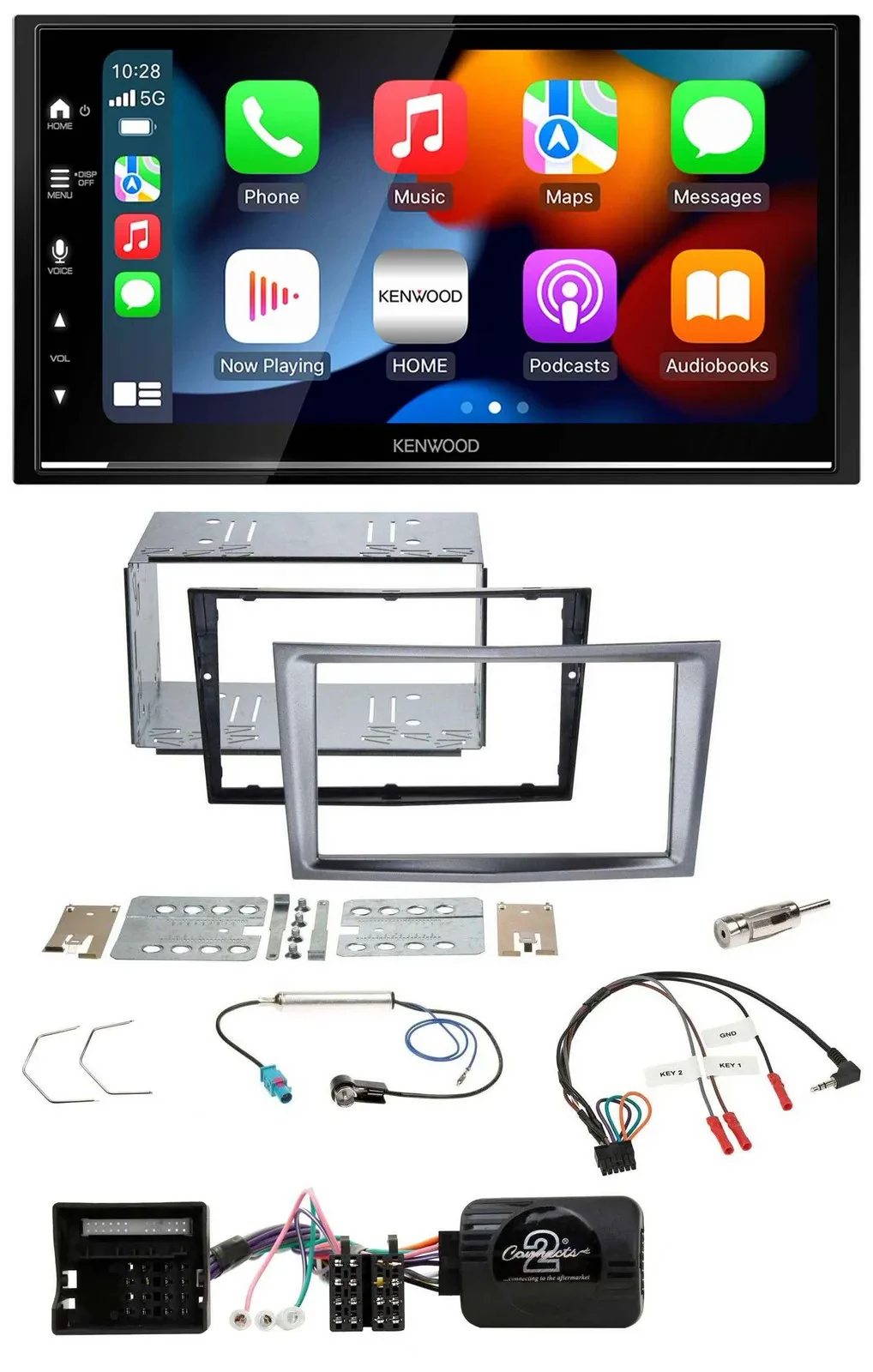 Kenwood DAB USB Bluetooth 2DIN Lenkrad Autoradio für Opel Antara Astra H Zafira
