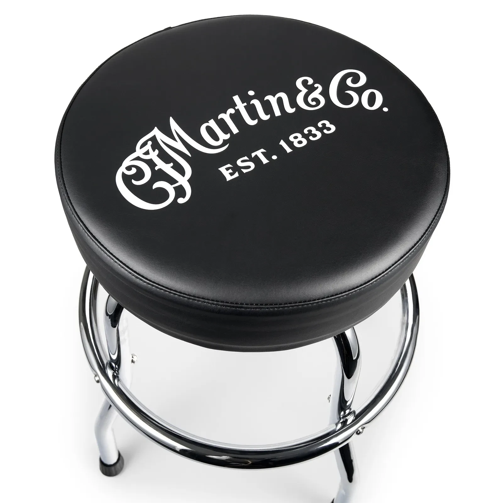 MARTIN GUITARS MGear,Barstool, ChromeBase,Black/White Logo