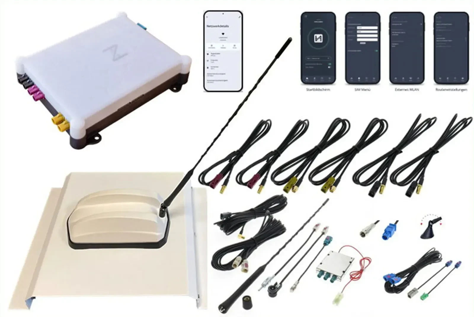 Dietz CamperNet Pro Antenne ANT630 weiß UKW/DAB+ 3m Kabel Träger CN2-PRO-630-4