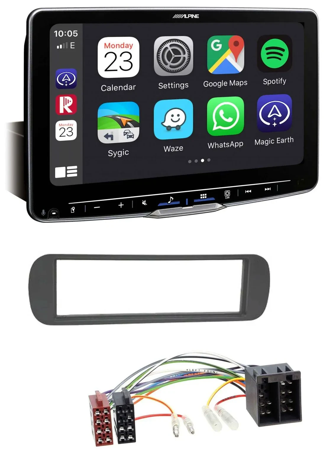 Alpine Bluetooth MP3 USB DAB Autoradio für Lancia Y (1996-2004) - schwarz