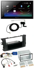 Автомагнитола для Toyota Auris 2011–2012 Pioneer 2DIN, DAB, Bluetooth, USB, черная, с поддержкой кнопок на руле