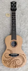 Luna Guitars Luna UKE TC SPR Tattoo Concert Size Spruce Top Mahogany Body Ukulele