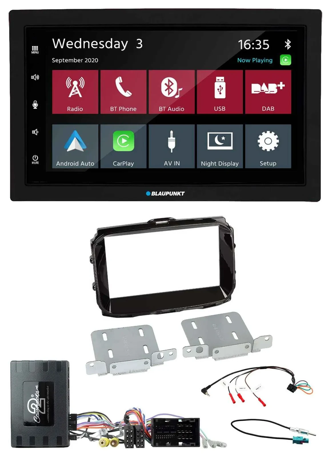 Blaupunkt DAB Bluetooth USB Lenkrad 2DIN Autoradio für Alfa Giulietta 14-21 Info