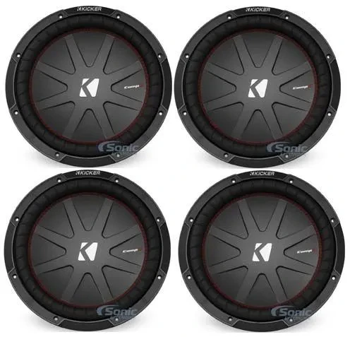 Kicker 48CWR124 12" CompR CWR124 Dual 4-ohm Car Subwoofer