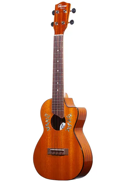 Ohana Model CK-60CG All Solid Mahogany Gloss finish Concert Cutaway Ukulele-DEMO