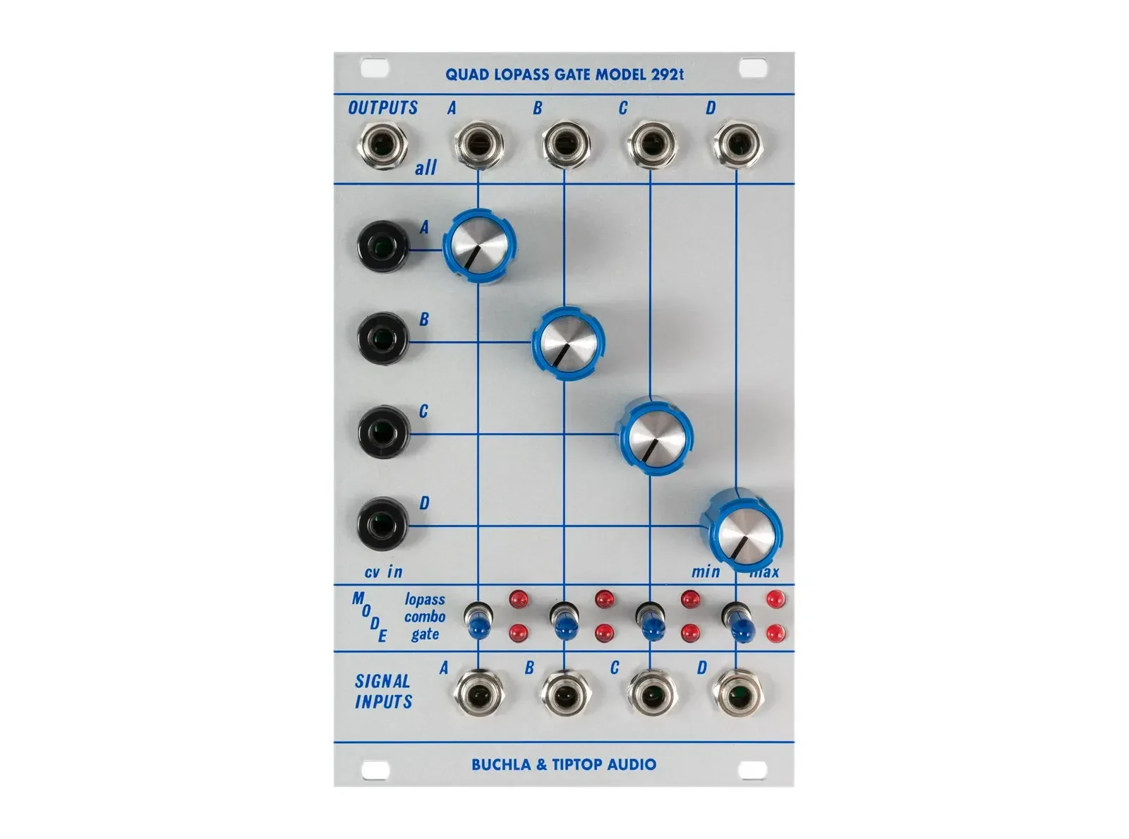 Модульный студийный синтезатор Tiptop Audio 292t RHS Quad Lopass Gate
