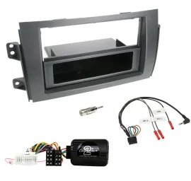 Einbauset Lenkradadapter DIN Autoradio für Fiat Sedici Suzuki SX4