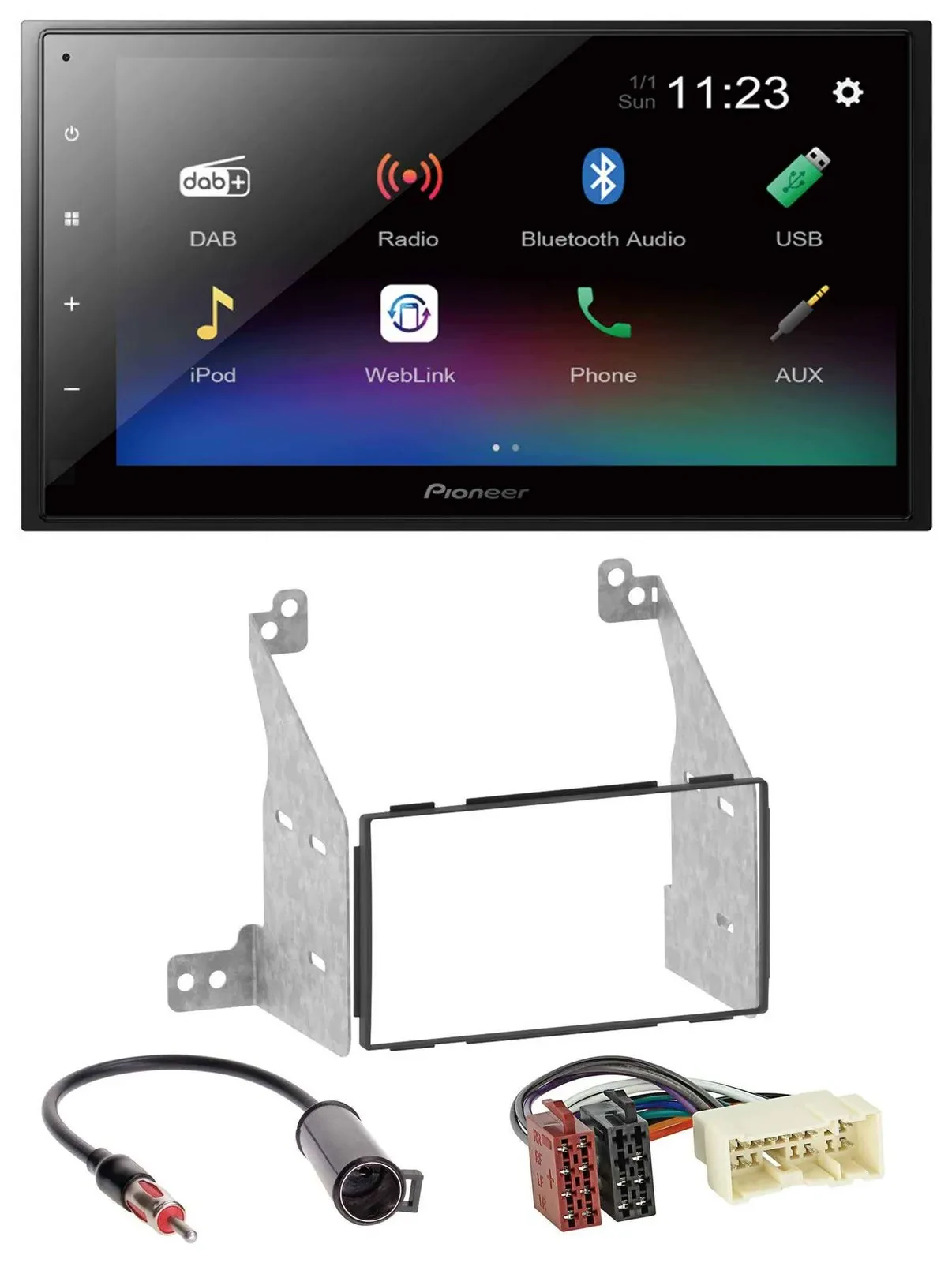 Pioneer USB Bluetooth DAB 2DIN MP3 Autoradio für Nissan Pathfinder 04-07