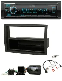 Автомагнитола Kenwood Bluetooth, DAB, USB, для Fiat Ducato 2012–2015, черная, поддержка кнопок на руле
