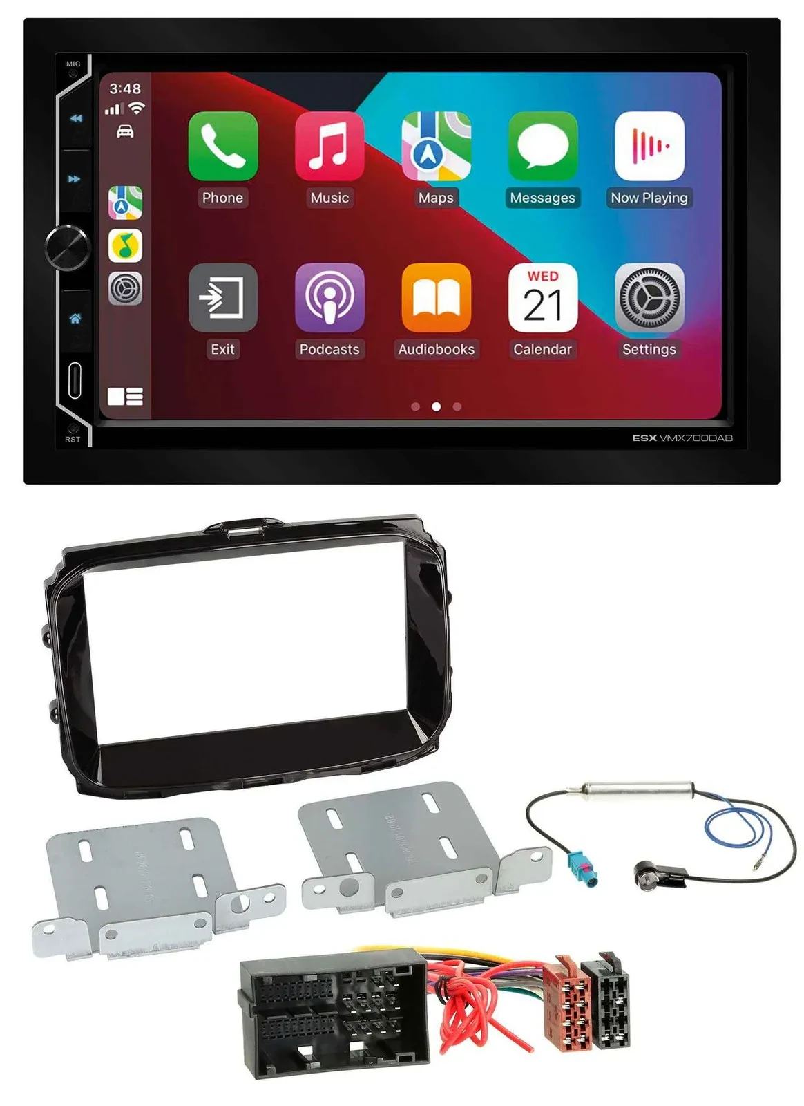 ESX 2DIN DAB USB MP3 Bluetooth Autoradio für Alfa Giulietta ab 13 940 Facelift p