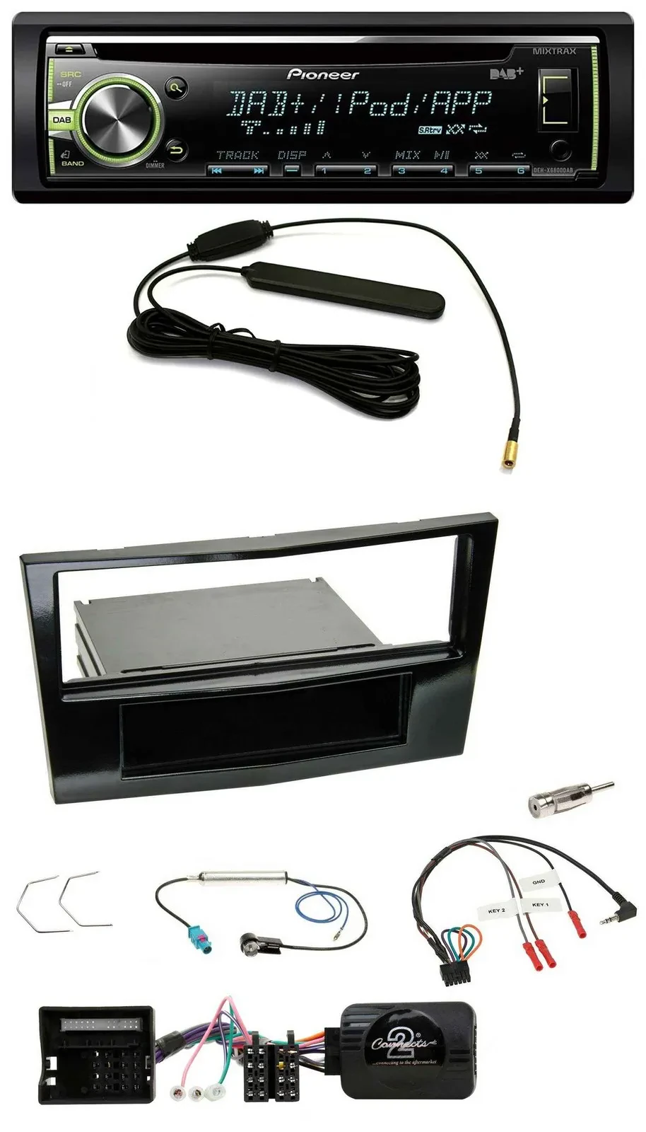 Автомагнитола для Opel Astra H/Corsa D/Zafira B Pioneer CD/USB MP3 DAB, поддержка кнопок на руле