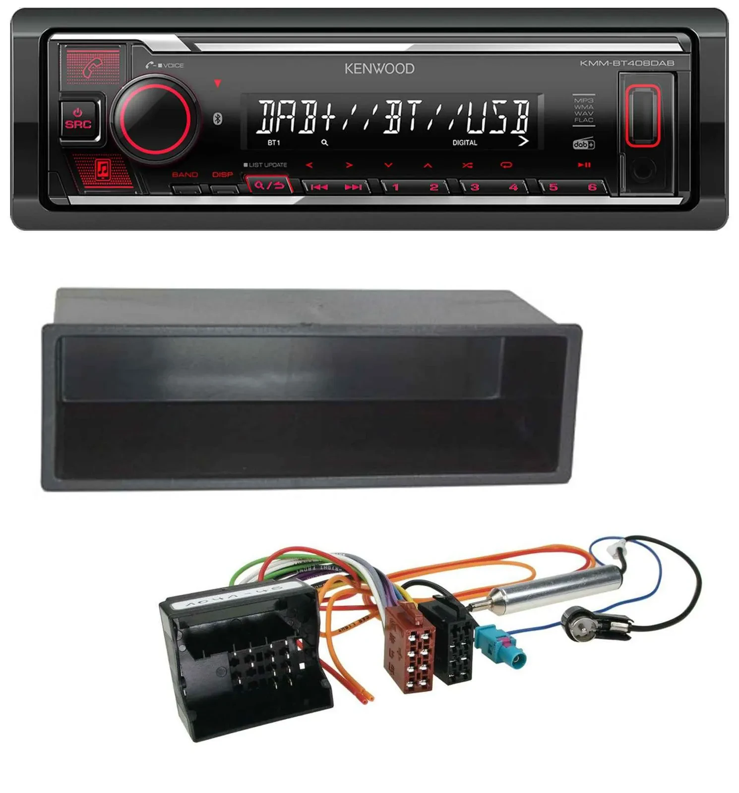 Kenwood MP3 Bluetooth USB DAB Autoradio für Citroen Berlingo, C2, C3, Jumpy