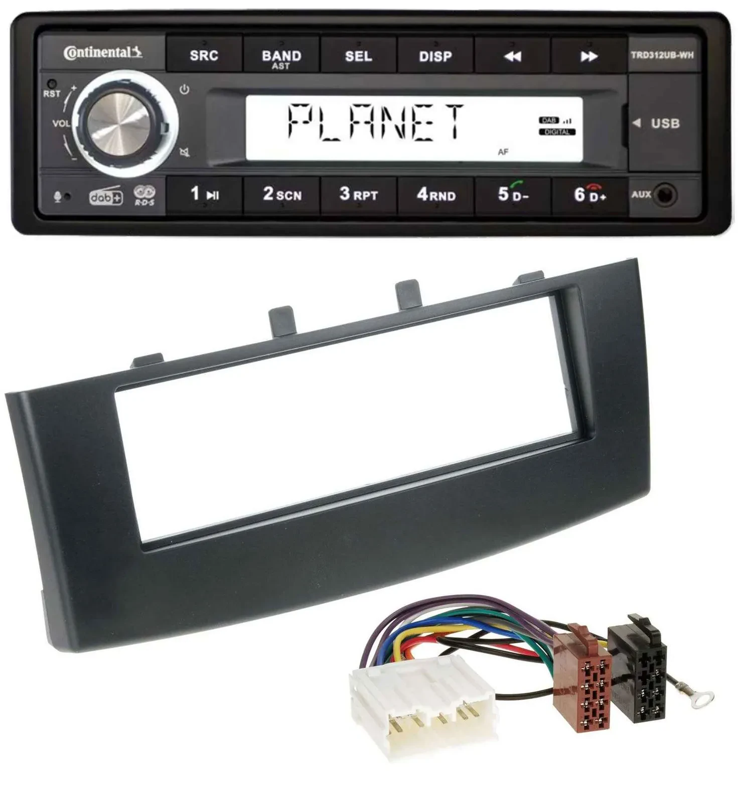 Continental USB 1DIN AUX DAB MP3 Autoradio für Mitsubishi Colt (ab 2009)