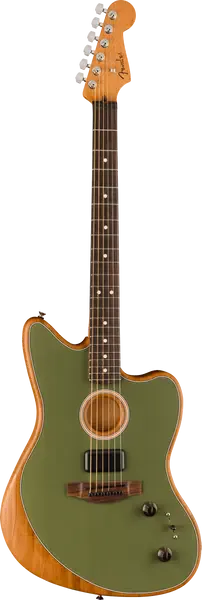 Электроакустическая гитара Fender Acoustasonic Player Jazzmaster Antique Olive