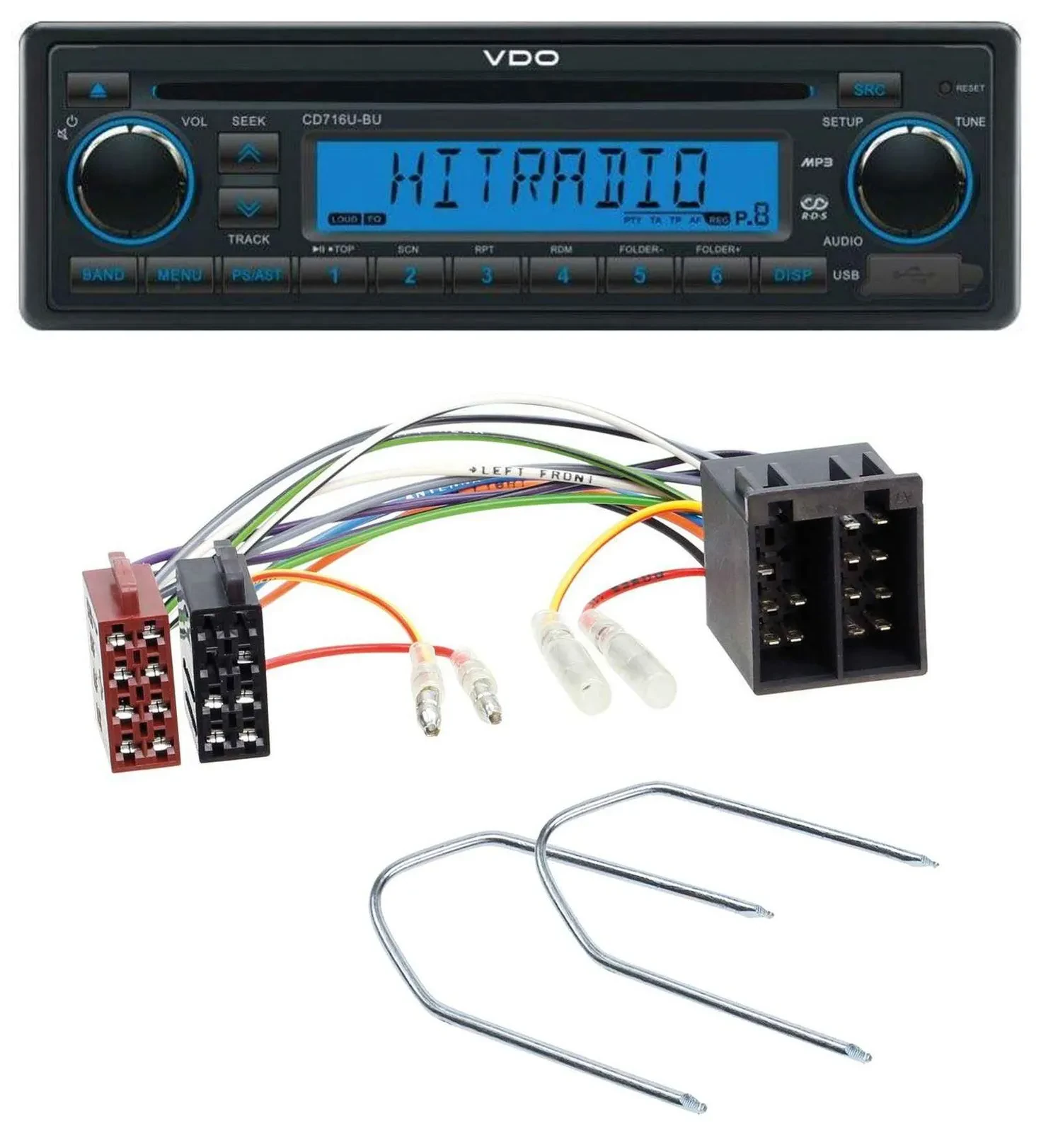 VDO AUX MP3 1DIN CD USB Autoradio für Seat Toledo 1 1991-1999 Ibiza 1984-1993