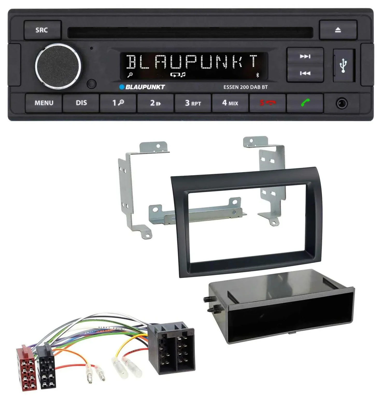 Blaupunkt USB MP3 Bluetooth DAB CD Autoradio für Fiat Ducato (2006-2010) schwarz