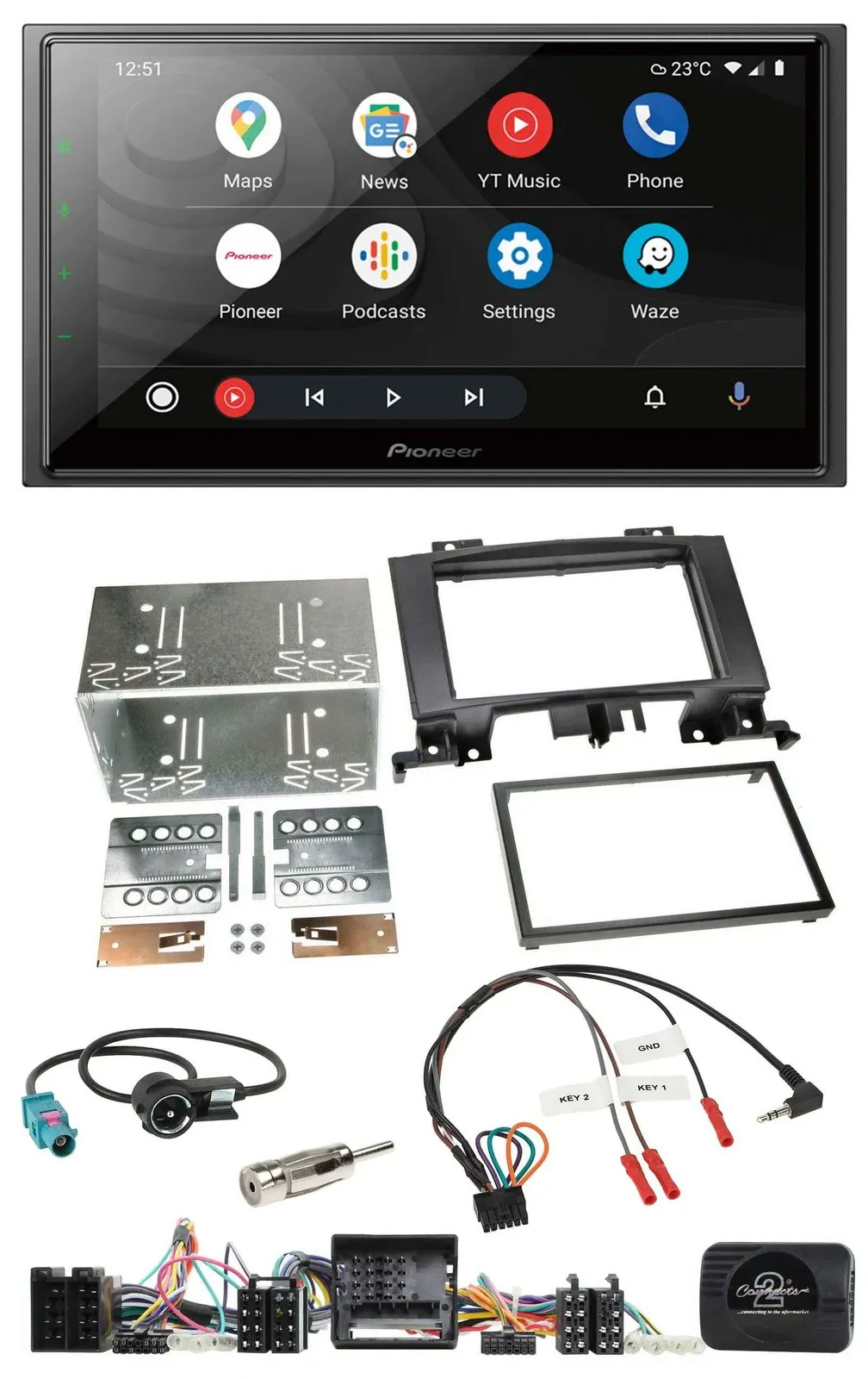 Pioneer USB 2DIN DAB Lenkrad Bluetooth Autoradio für Mercedes Sprinter Audio 5 2
