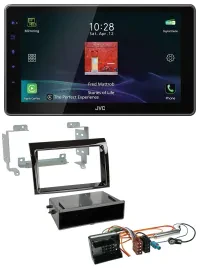 Автомагнитола JVC для Citroen Jumper 2006–2011, DAB, MP3, Bluetooth, USB, Quadlock, цвет черный (piano black)