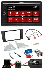 Blaupunkt Lenkrad DAB TMC 2DIN USB Bluetooth Navigation für Audi A4 99-01 Aktivs
