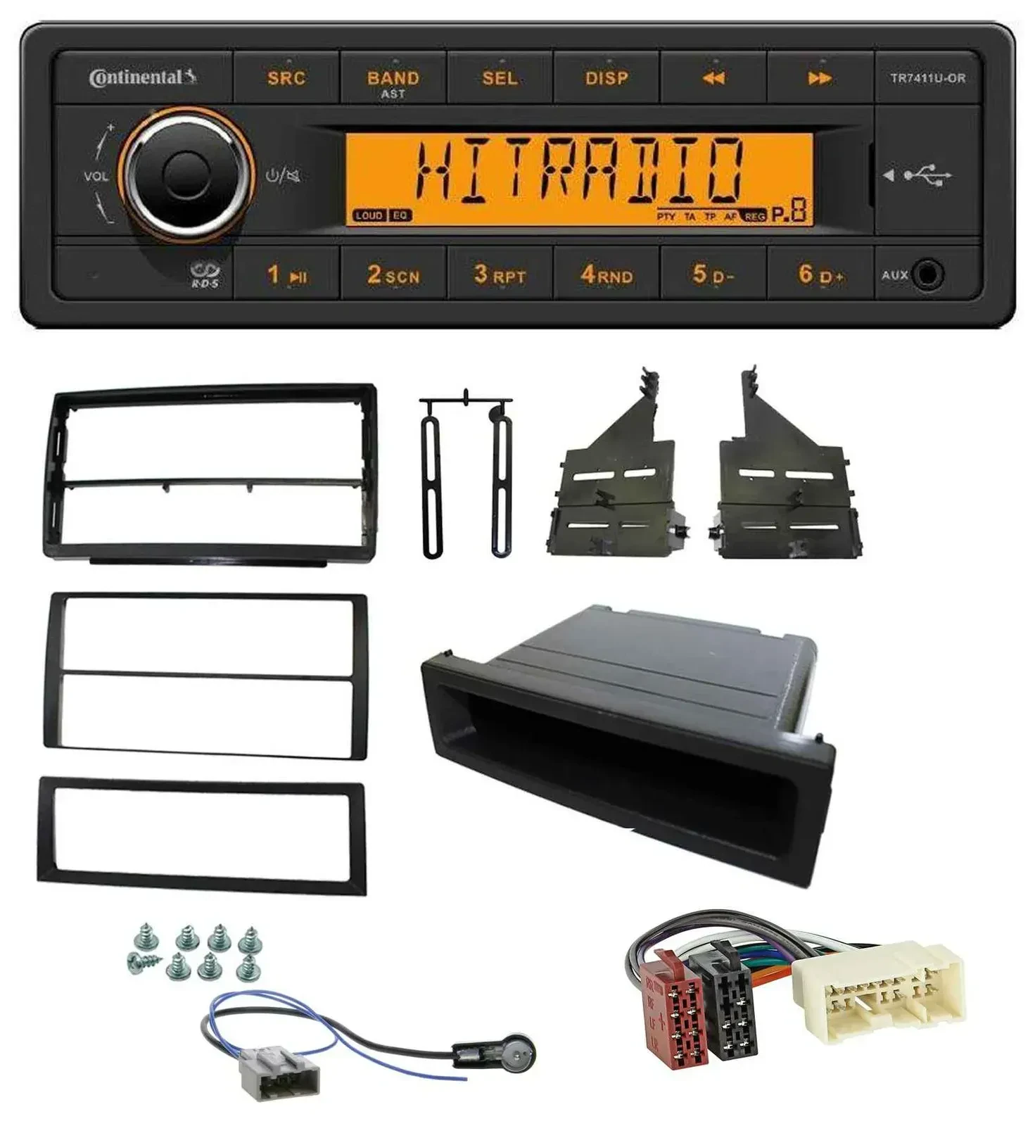 Continental 1DIN USB AUX MP3 Autoradio für Nissan Altima (L31, 2005-2006)