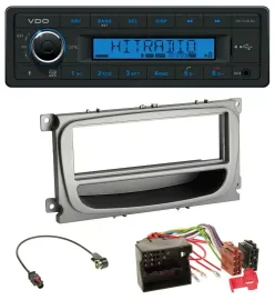 Автомагнитола VDO Bluetooth USB AUX MP3 для Ford Mondeo/S-Max 2007–2014 серебристая
