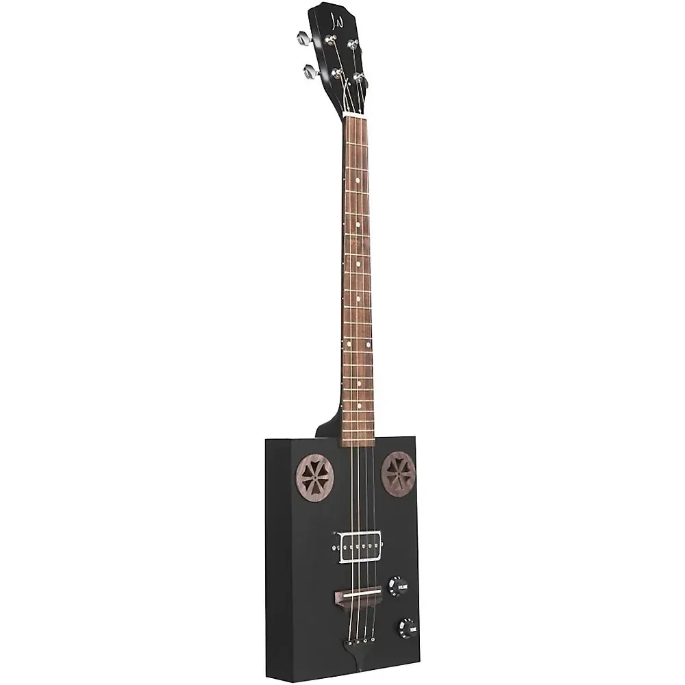 JN Guitars Acoustic-Electric Cigar Box Guitar Black
