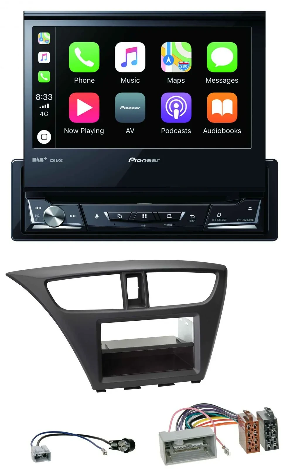 Pioneer DVD Bluetooth DAB USB MP3 Autoradio für Honda Civic (ab 2012)