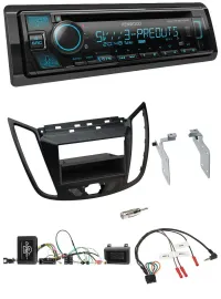 Автомагнитола Kenwood Bluetooth USB CD DAB для Ford C-Max/Kuga матовый черный