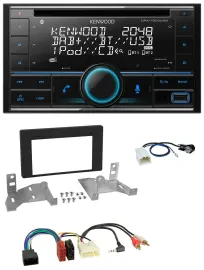 Kenwood CD 2DIN DAB USB MP3 Bluetooth Autoradio für Toyota Aygo ab 2022 AB7 schw