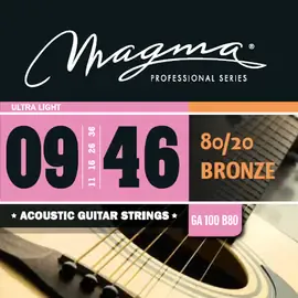 Струны для акустической гитары Magma Strings GA100B80