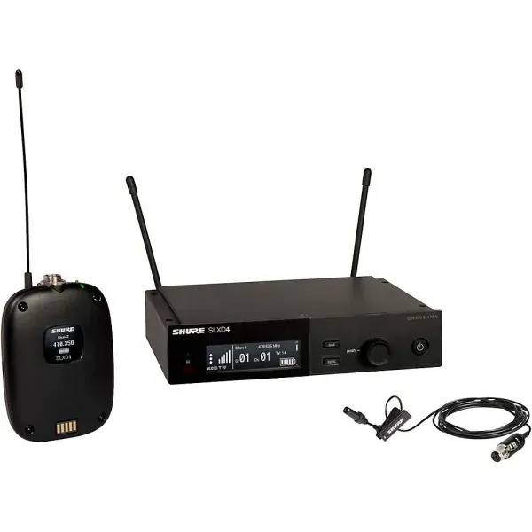 Shure Shure SLXD14/UL4B Wireless System w/UniPlex Cardioid Lavalier Mic Band H55