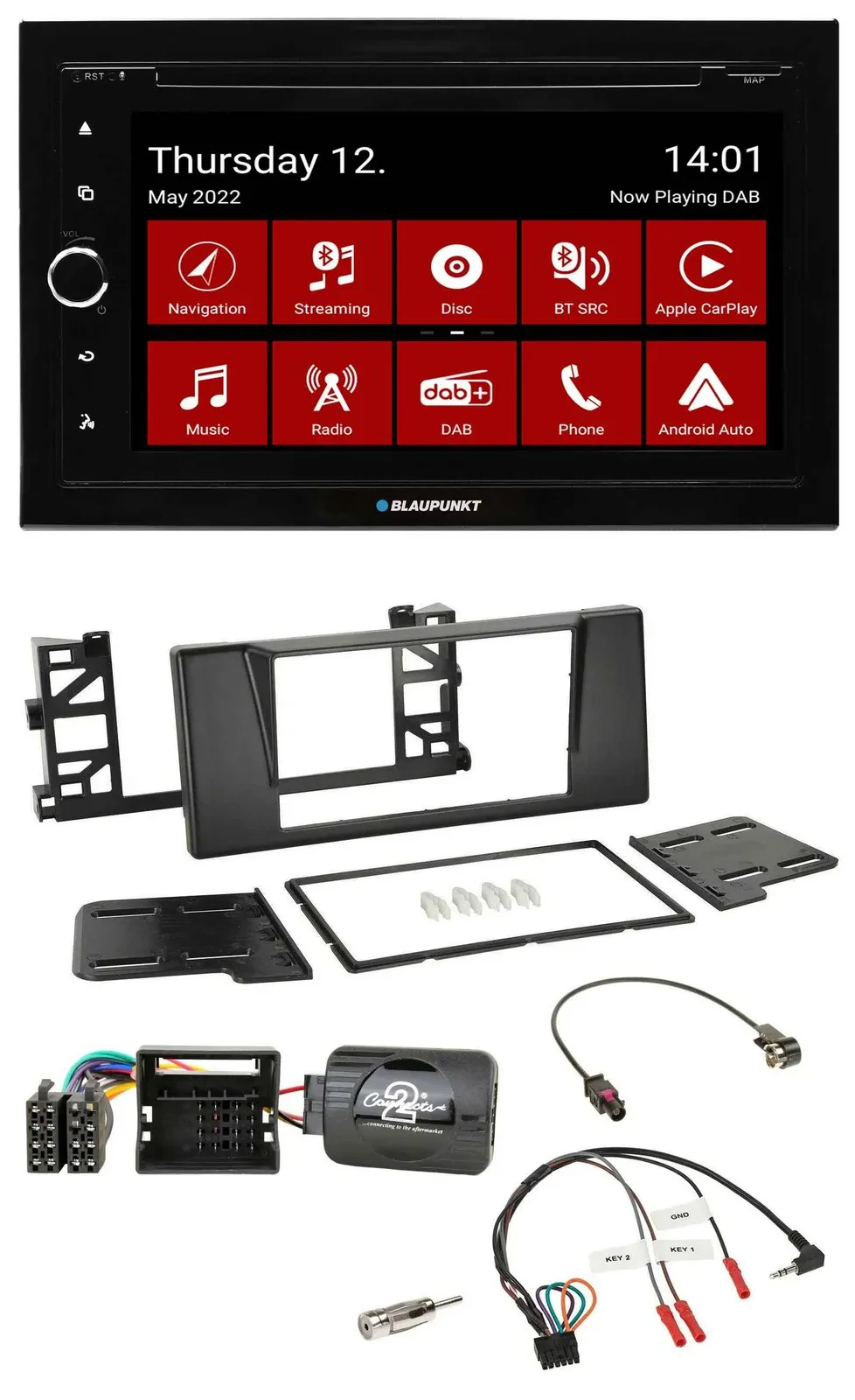 Автомагнитола для BMW 5 Series E39 Blaupunkt 2DIN, DVD, Bluetooth, DAB, USB