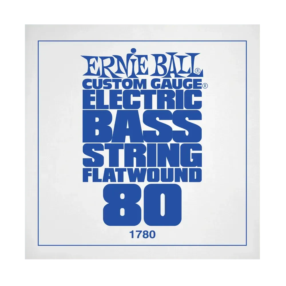 Струна для бас-гитары Ernie Ball P01780, сталь, плоская оплетка, калибр 80