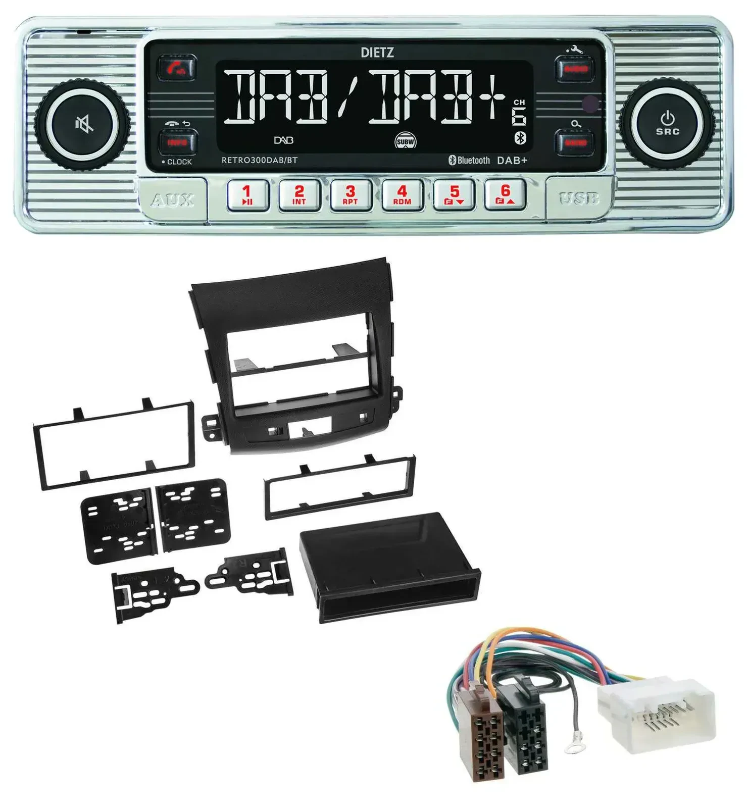 Dietz Bluetooth MP3 DAB USB Autoradio für Citroen C-Crosser Mitsubishi Outlander