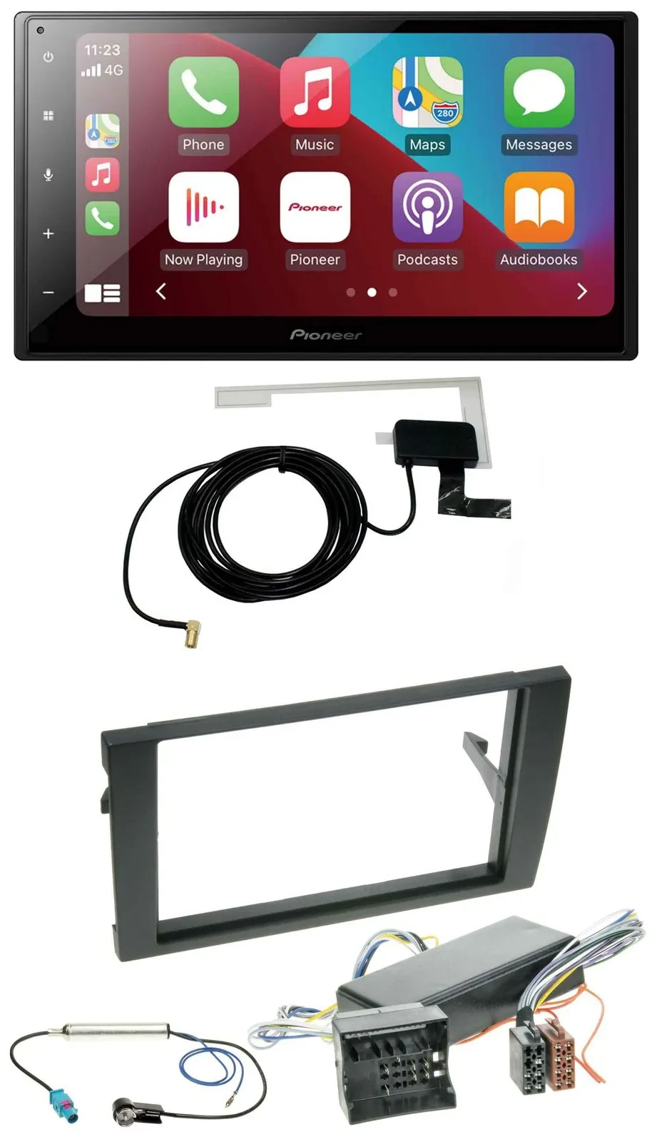 Pioneer USB Bluetooth DAB MP3 2DIN Autoradio für Audi A4 04-08 B7 Bose Aktivsyst