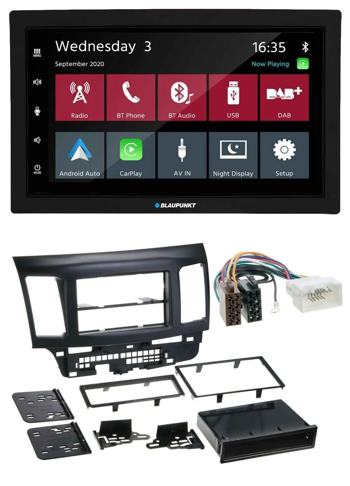Blaupunkt DAB Bluetooth USB MP3 2DIN Autoradio für Mitsubishi EVO Lancer ab 08