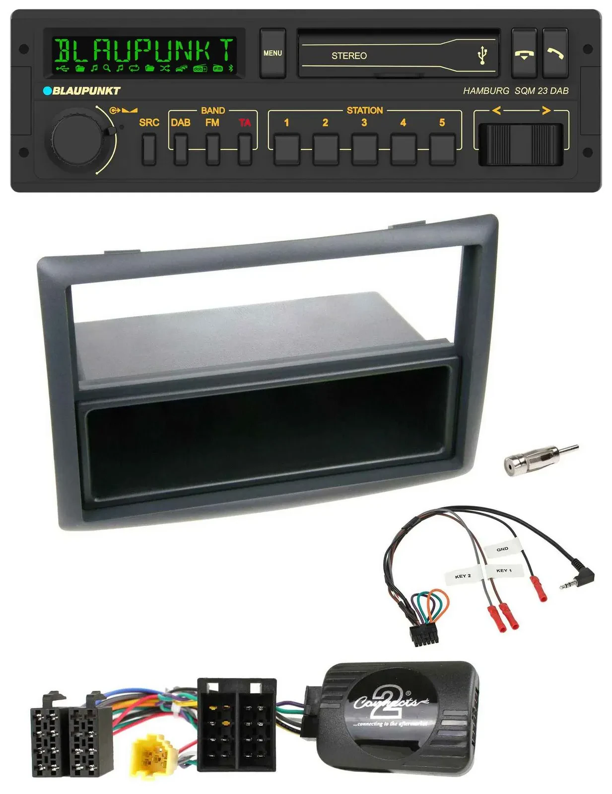Blaupunkt USB DAB Bluetooth Lenkrad Autoradio für Renault Megane 2007-2008 schwa