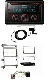 Автомагнитола для Hyundai ix55 (2009–2012) Pioneer 2DIN MP3 DAB USB CD Bluetooth, серебристая